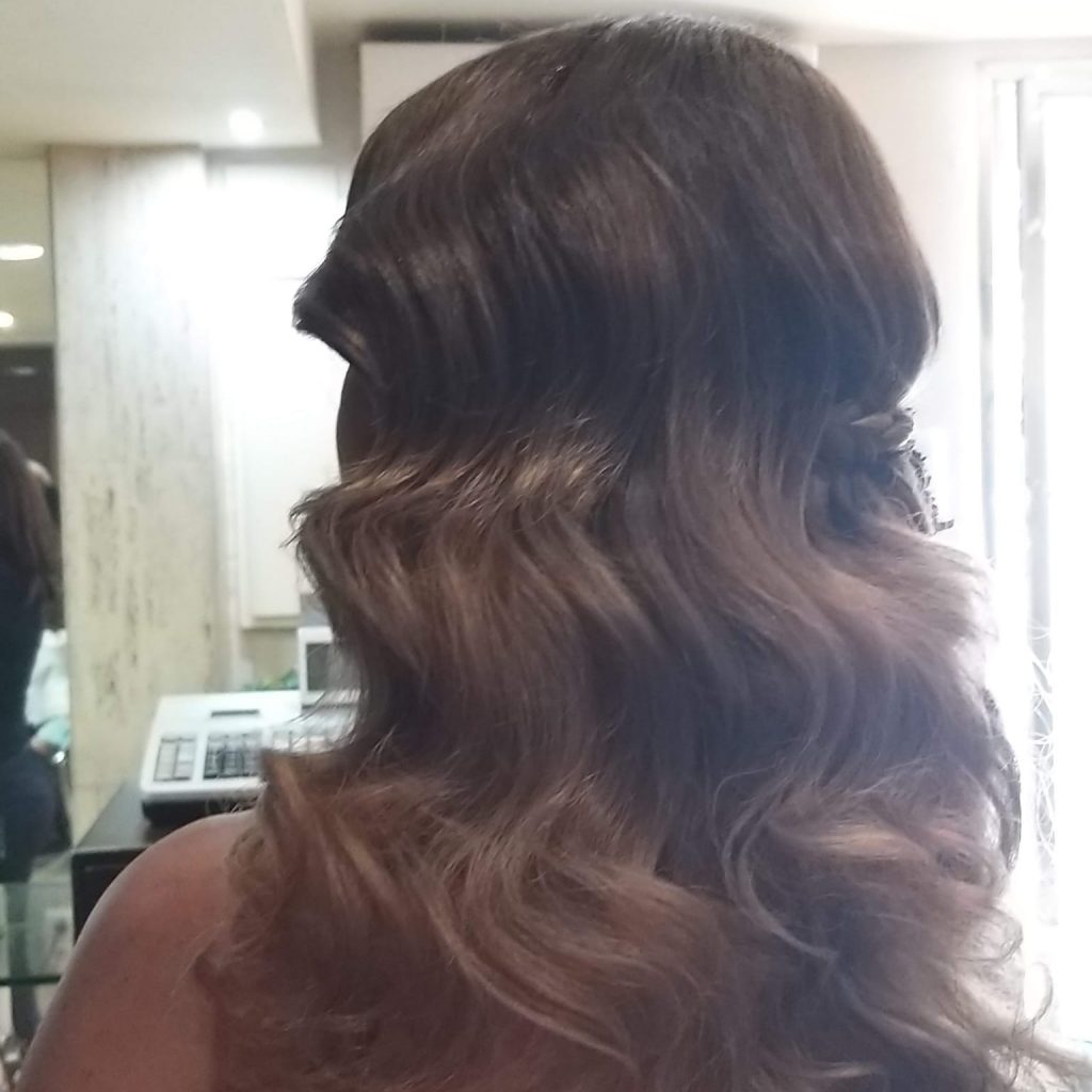 Mechas californianas en tonos caramelo